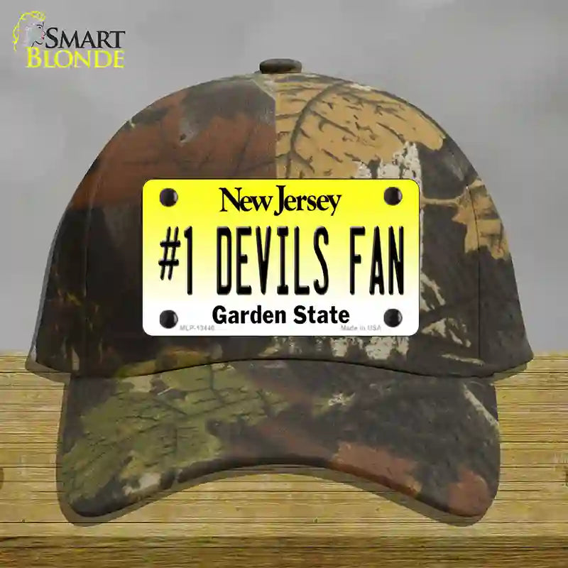 Number 1 Devils Fan Novelty License Plate Hat Tag Cotton / Camoflauge