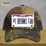 Number 1 Browns Fan Novelty License Plate Hat Tag Cotton / Camoflauge