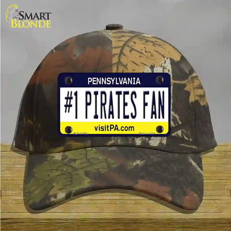 Number 1 Pirates Fan Novelty License Plate Hat Tag Cotton / Camoflauge