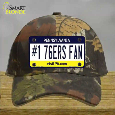 Number 1 76ers Fan Novelty License Plate Hat Tag Cotton / Camoflauge