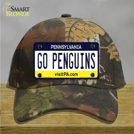 Go Penguins Novelty License Plate Hat Tag Cotton / Camoflauge