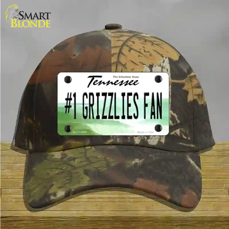 Number 1 Grizzlies Fan Novelty License Plate Hat Tag Cotton / Camoflauge