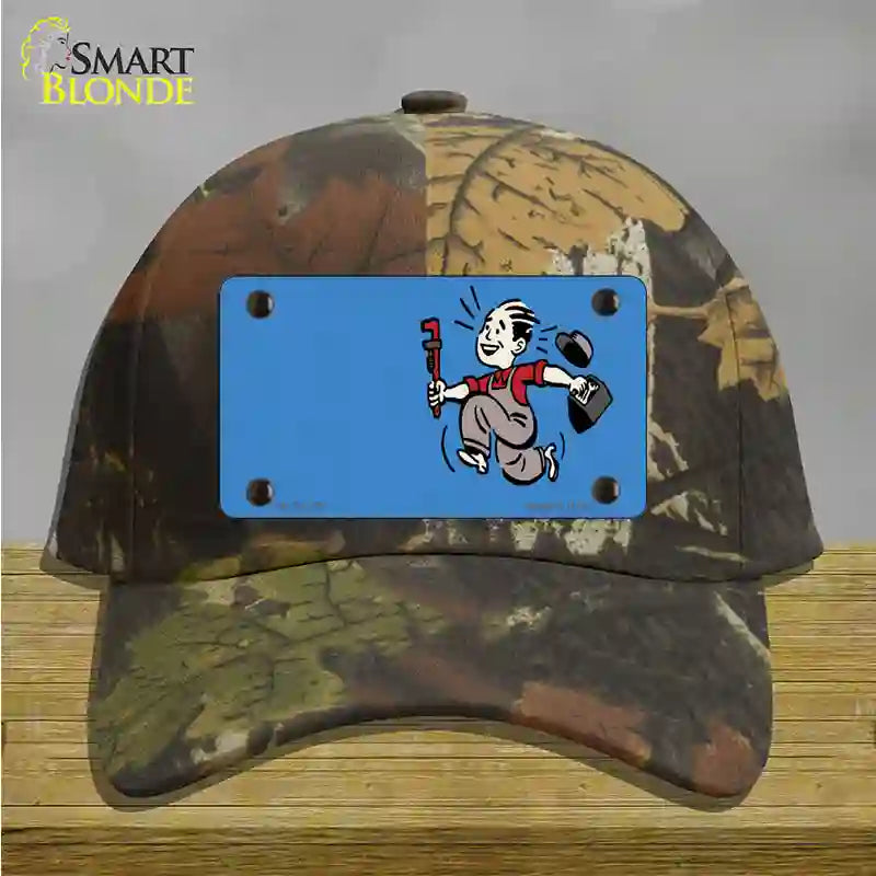 Plumber Offset Novelty License Plate Hat Cotton / Camoflauge