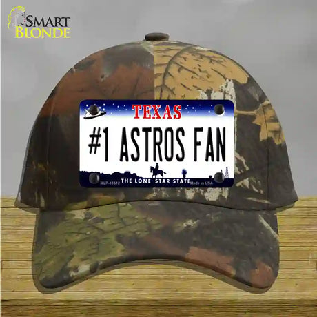 Number 1 Astros Fan Novelty License Plate Hat Tag Cotton / Camoflauge