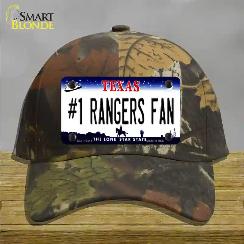 Number 1 Rangers Fan Texas Novelty License Plate Hat Tag Cotton / Camoflauge