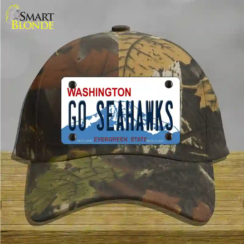 Go Seahawks Novelty License Plate Hat Tag Cotton / Camoflauge