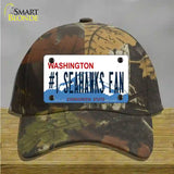 Number 1 Seahawks Fan Novelty License Plate Hat Tag Cotton / Camoflauge