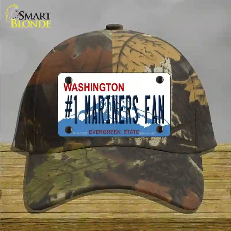 Number 1 Mariners Fan Novelty License Plate Hat Tag Cotton / Camoflauge