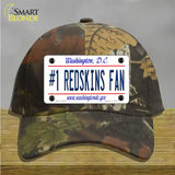 Number 1 Redskins Fan Novelty License Plate Hat Tag Cotton / Camoflauge