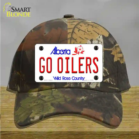 Go Oilers Novelty License Plate Hat Tag Cotton / Camoflauge