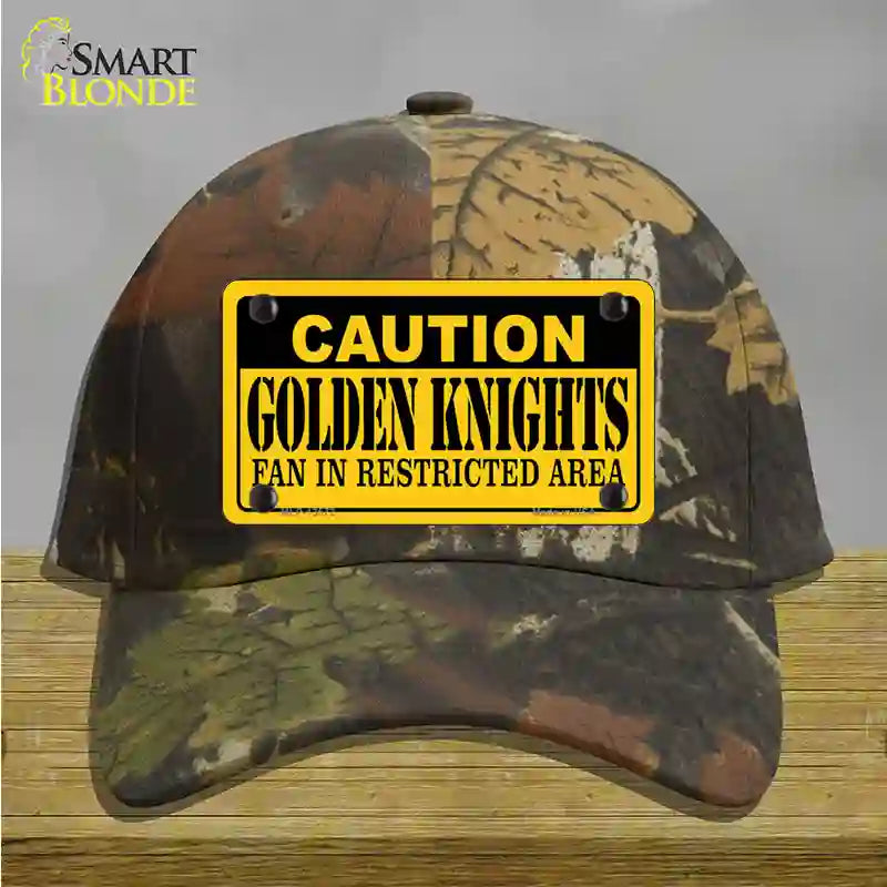 Caution Golden Knights Novelty License Plate Hat Tag Cotton / Camoflauge