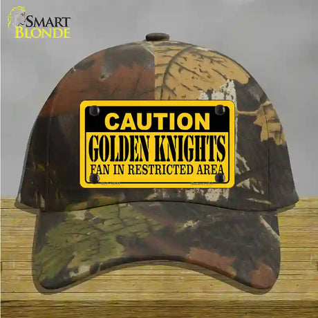 Caution Golden Knights Novelty License Plate Hat Tag Cotton / Camoflauge