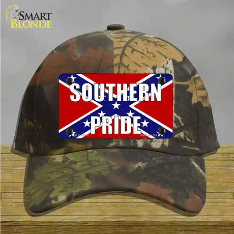 Southern Pride Confederate Novelty License Plate Hat Tag Cotton / Camoflauge