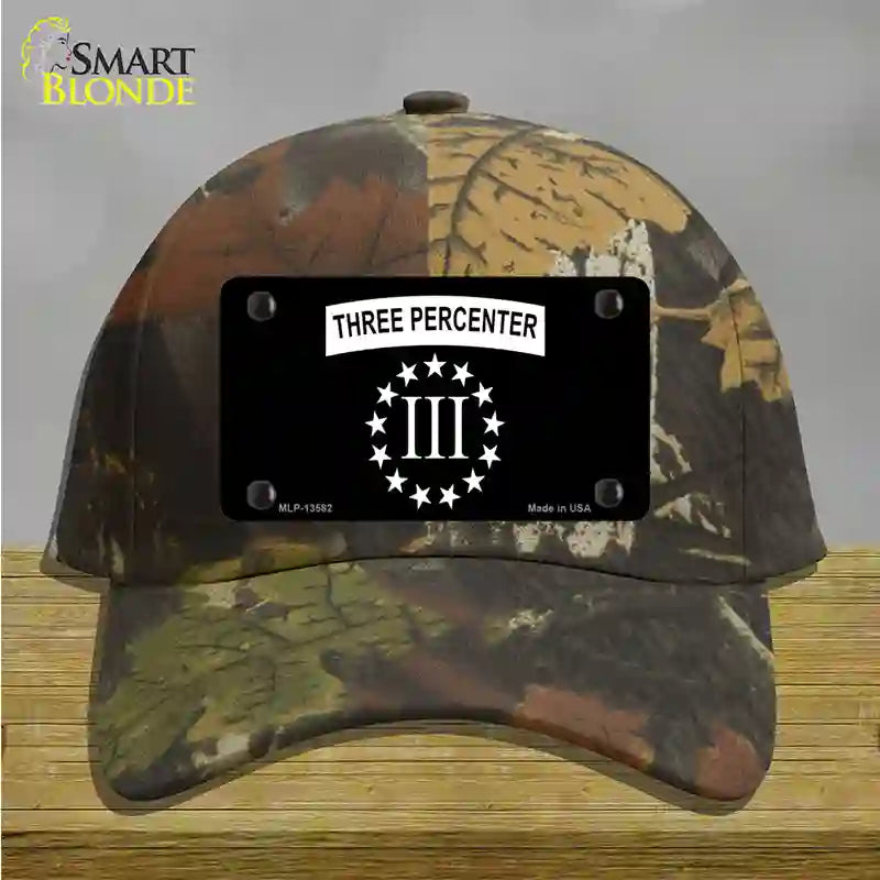 3 Percenter Ring of Stars Novelty License Plate Hat Tag Cotton / Camoflauge