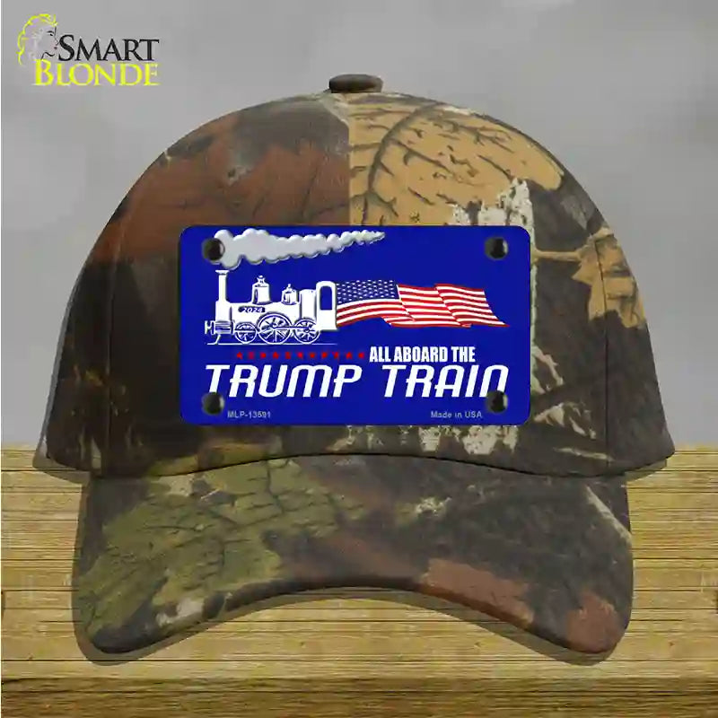 Trump Train Novelty License Plate Hat Tag Cotton / Camoflauge