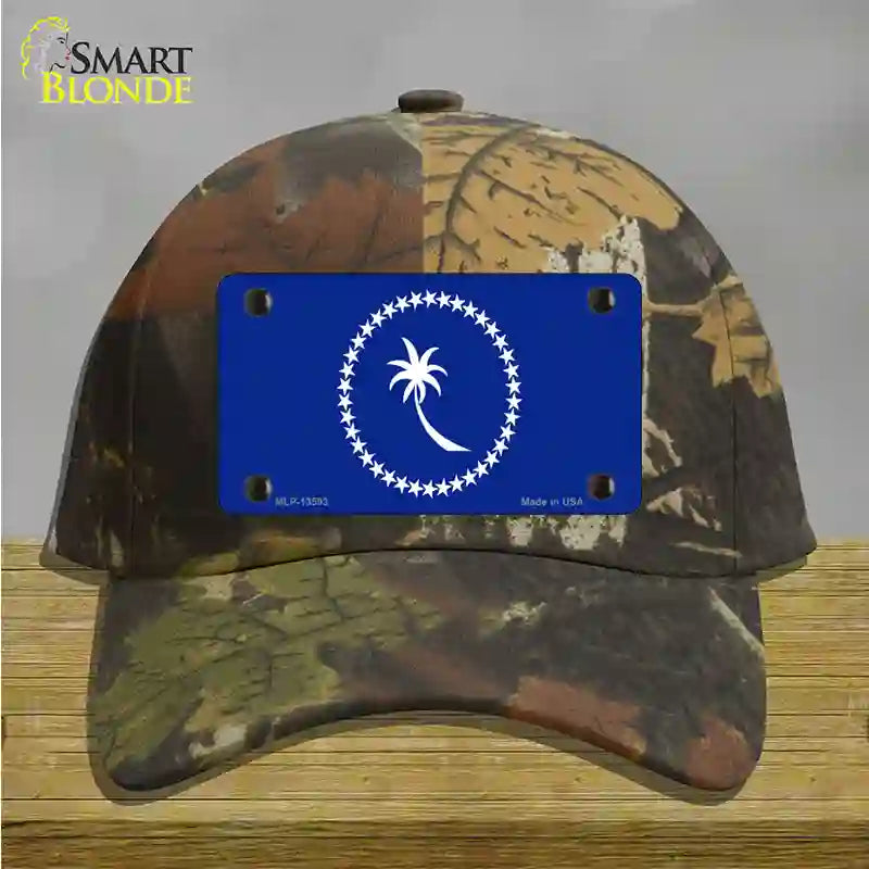 Chuuk Island Flag Novelty License Plate Hat Tag Cotton / Camoflauge