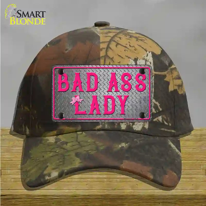 Bad Ass Lady Novelty License Plate Hat Tag Cotton / Camoflauge