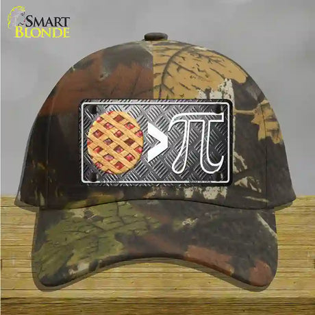 Pie Greater Than Pi Novelty License Plate Hat Tag Cotton / Camoflauge