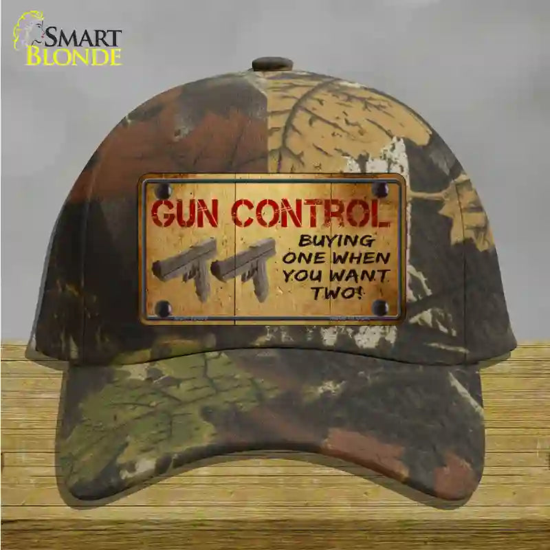 Gun Control Buying Only One Novelty License Plate Hat Tag Cotton / Camoflauge