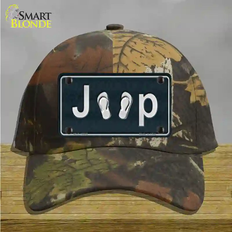 J**P Flipflop Novelty License Plate Hat Tag Cotton / Camoflauge