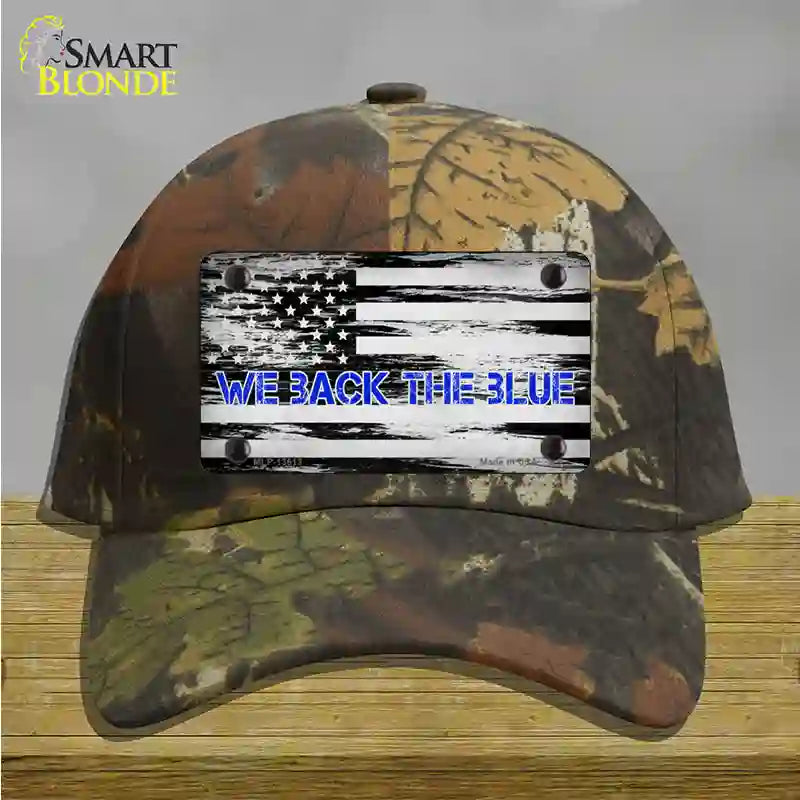 We Back The Blue Novelty License Plate Hat Tag Cotton / Camoflauge