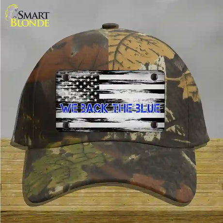 We Back The Blue Novelty License Plate Hat Tag Cotton / Camoflauge