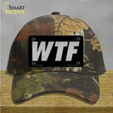 WTF Black Novelty License Plate Hat Tag Cotton / Camoflauge