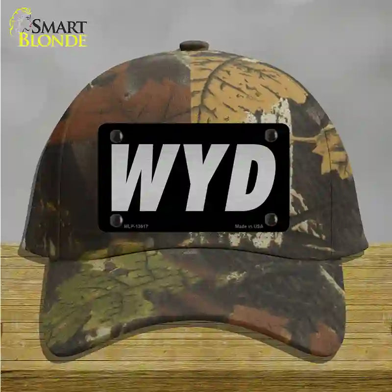 WYD Black Novelty License Plate Hat Tag Cotton / Camoflauge