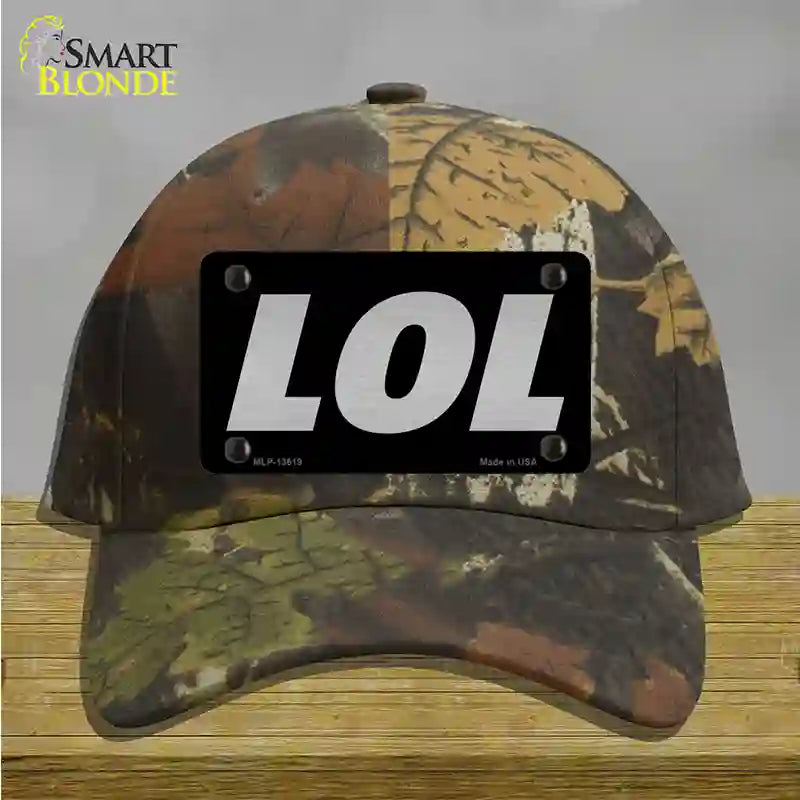 LOL Black Novelty License Plate Hat Tag Cotton / Camoflauge