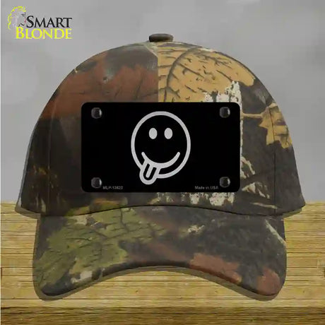 Tongue Out Black Novelty License Plate Hat Tag Cotton / Camoflauge