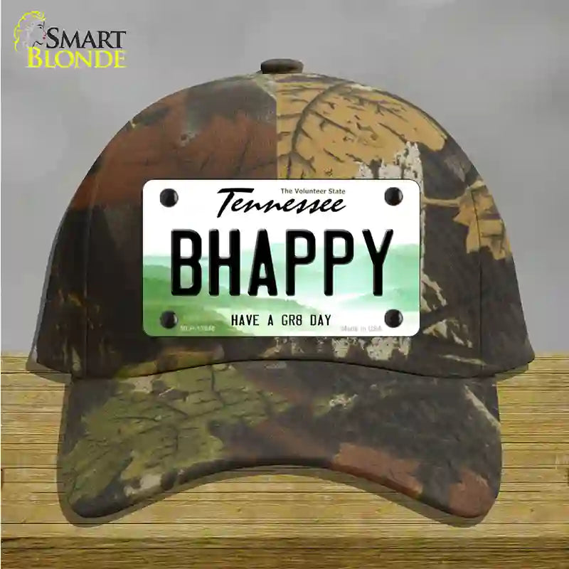 Be Happy Novelty License Plate Hat Tag Cotton / Camoflauge