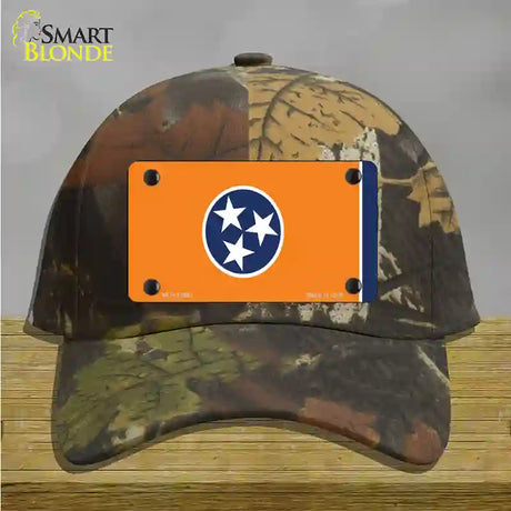 Tennessee Flag Orange Novelty License Plate Hat Tag Cotton / Camoflauge