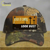 Jesus Is Coming Novelty License Plate Hat Tag Cotton / Camoflauge