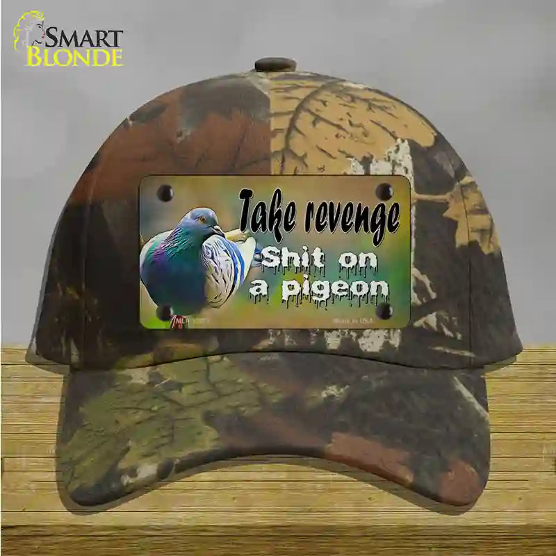 Shit On A Pigeon Novelty License Plate Hat Tag Cotton / Camoflauge