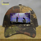 Money Is Root Of All Evil Novelty License Plate Hat Tag Cotton / Camoflauge