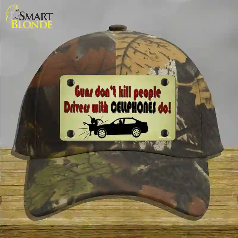 Drivers With Cellphones Do Novelty License Plate Hat Tag Cotton / Camoflauge