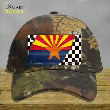 Arizona Racing Flag Novelty License Plate Hat Tag Cotton / Camoflauge