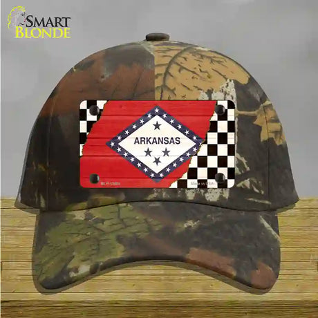 Arkansas Racing Flag Novelty License Plate Hat Tag Cotton / Camoflauge