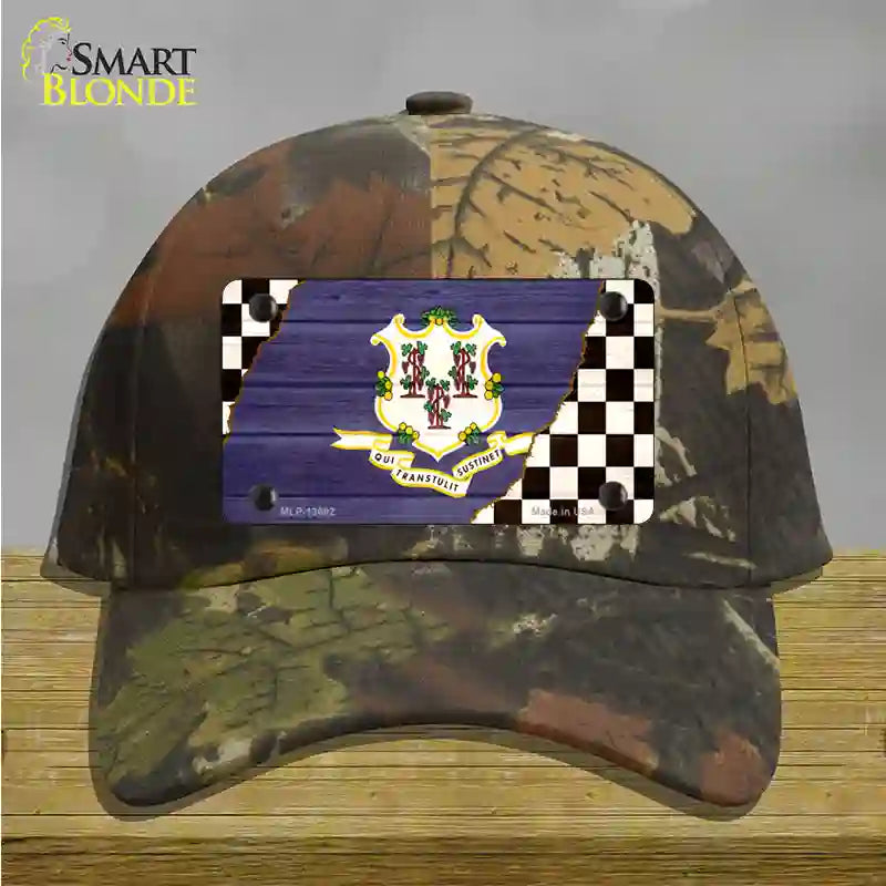 Connecticut Racing Flag Novelty License Plate Hat Tag Cotton / Camoflauge