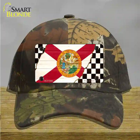 Florida Racing Flag Novelty License Plate Hat Tag Cotton / Camoflauge