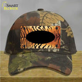 Tiger With Black Center Oval Novelty License Plate Hat Cotton / Camoflauge