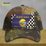 Montana Racing Flag Novelty License Plate Hat Tag Cotton / Camoflauge