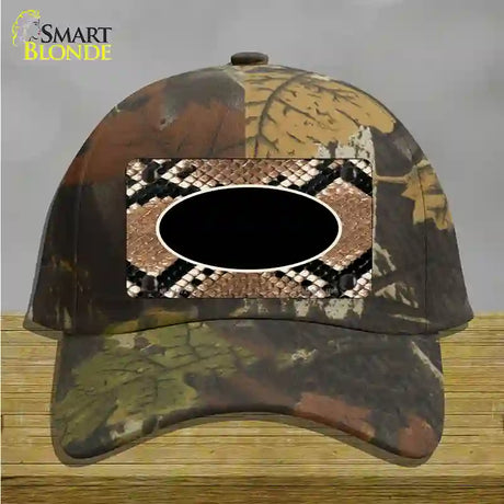 Snake With Black Center Oval Novelty License Plate Hat Cotton / Camoflauge