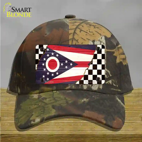 Ohio Racing Flag Novelty License Plate Hat Tag Cotton / Camoflauge