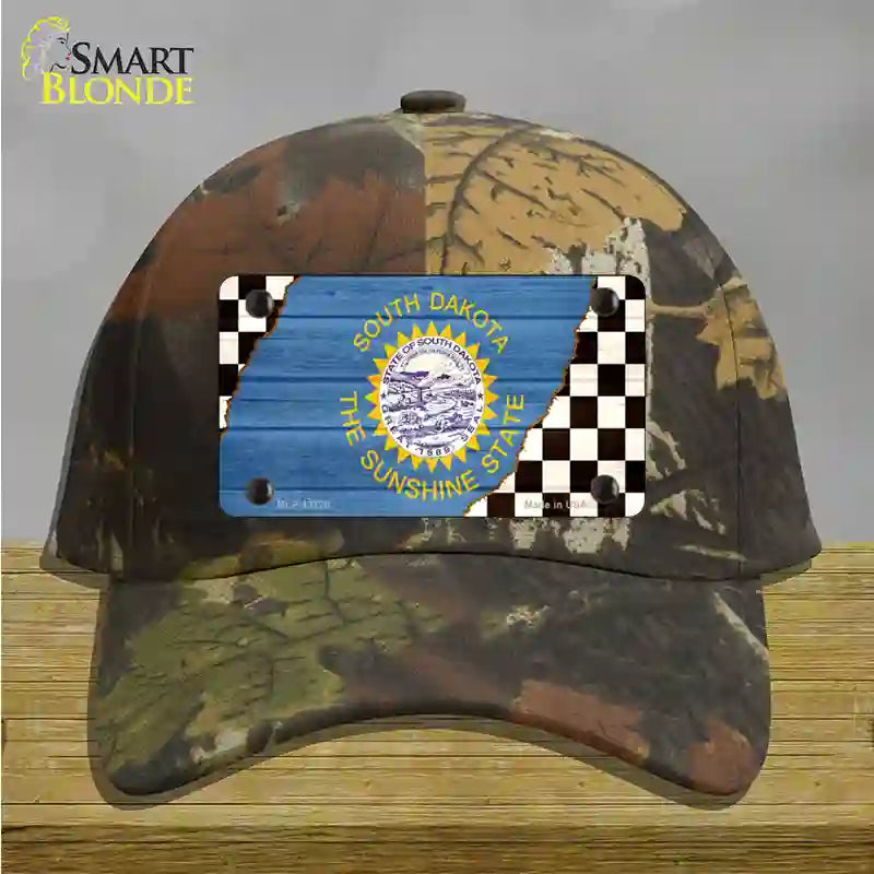 South Dakota Racing Flag Novelty License Plate Hat Tag Cotton / Camoflauge