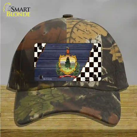 Vermont Racing Flag Novelty License Plate Hat Tag Cotton / Camoflauge