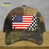 USA Racing Flag Novelty License Plate Hat Tag Cotton / Camoflauge