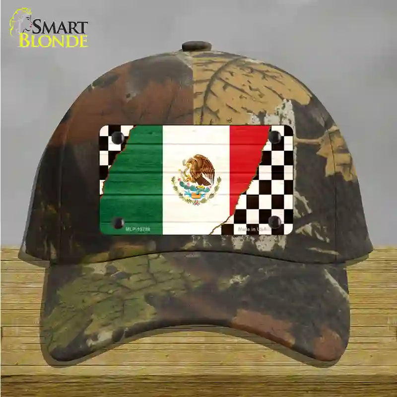 Mexico Racing Flag Novelty License Plate Hat Tag Cotton / Camoflauge