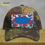 Patriotic Camouflage With Blue Center Oval Novelty License Plate Hat Cotton / Camoflauge