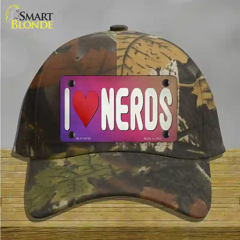 I Love Nerds Novelty License Plate Hat Tag Cotton / Camoflauge